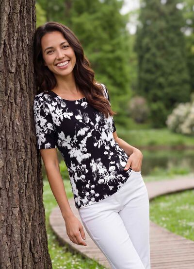 Shirt mit Floraldessin 